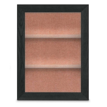 United Visual Products Outdoor Enclosed Combo Board, 42"x32", Black Frame/Grey & Cobalt UVCB4232ODB-GREY-COBACC